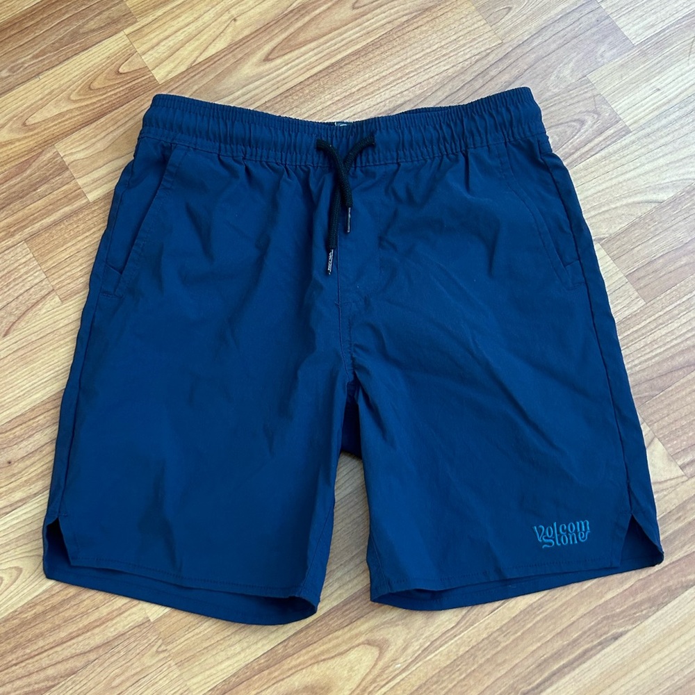Volcolm  kids navy blue shorts / swim trunks boys size 10 12 medium